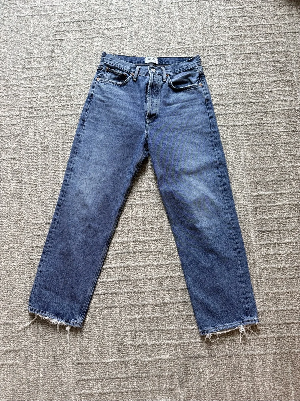 Agolde 90s Crop Jeans in Medium Blue
